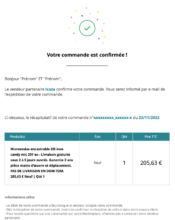 e-mailing - Transactionnels - Confirmation de commande - Darty - 11/2022