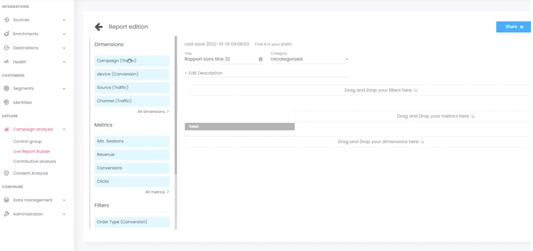 customer data platform commanders act editeur rapports personnalises