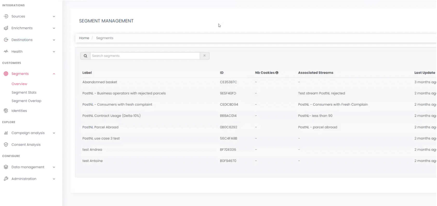 customer data platform commanders act liste segments