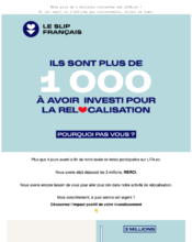 e-mailing - Marketing marque - Appel à contribution - Marketing Acquisition - Collecte de dons - Derniers jours - Le slip français - 12/2022