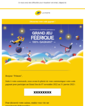 e-mailing - La Poste - 12/2022