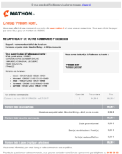 e-mailing - Transactionnels - Confirmation de commande - Mathon - 12/2022