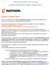 e-mailing - Transactionnels - Suivi de commande Expédition / Livraison - Mathon - 12/2022