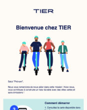  - Marketing relationnel - Bienvenue - Welcome - Tier Mobility - 10/2023