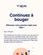 e-mailing - Marketing Acquisition - Acquisition abonnements - Tier Mobility - 12/2022