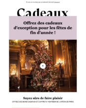 e-mailing - Marketing relationnel - Calendaire (Noël, St valentin, Vœux, …) - Marketing fidélisation - Incitation au réachat - Opéra de Paris - 12/2022