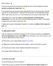 e-mailing - Marketing relationnel - Newsletter - Freebe - 12/2022