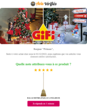 e-mailing - Enquêtes Clients - NPS / Avis clients - Gifi - 12/2022