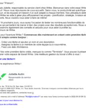 e-mailing - Marketing relationnel - Bienvenue - Welcome - Wrike - 09/2022