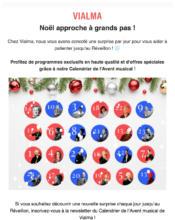 e-mailing - Marketing relationnel - Calendaire (Noël, St valentin, Vœux, …) - Newsletter - Vialma - 12/2022