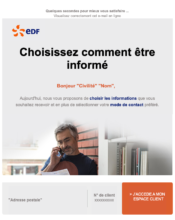 e-mailing - Service Clients - Préférences de communication - EDF - 12/2022