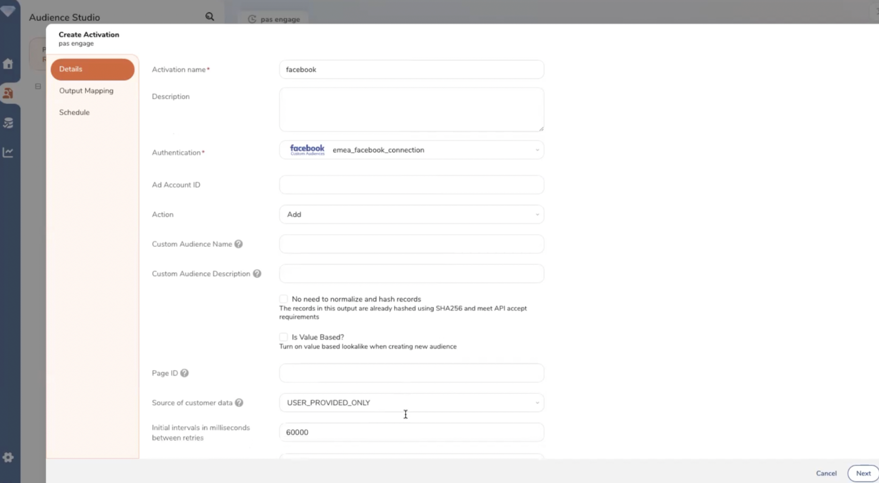 cdp treasure data configuration export donnees