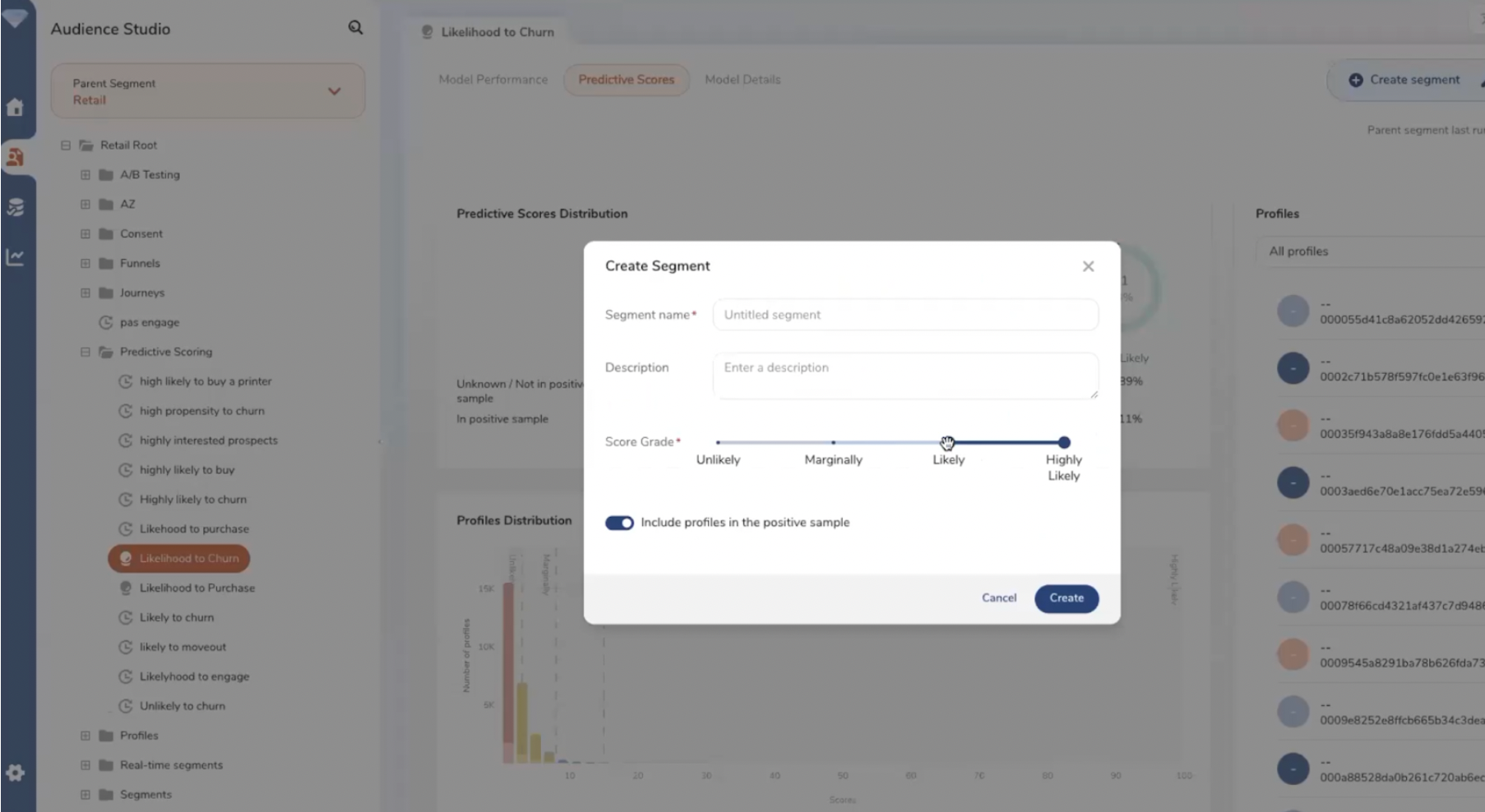 cdp treasure data creer segments scoring