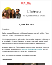 e-mailing - Marketing relationnel - Calendaire (Noël, St valentin, Vœux, …) - Newsletter - Vialma - 01/2023