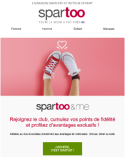 e-mailing - Marketing fidélisation - Animation / Vie du Programme de Fidélité - Spartoo - 01/2023