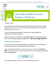 e-mailing - Marketing Acquisition - Parrainage - Crédit Agricole - 01/2023