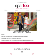 e-mailing - Enquêtes Clients - NPS / Avis clients - Spartoo - 01/2023