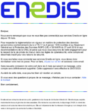 e-mailing - Marketing relationnel - Données clients / RGPD - Enedis - 01/2023