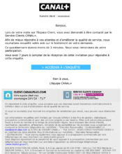 e-mailing - Enquêtes Clients - NPS / Avis clients - Canal + - 01/2023