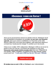 e-mailing - Mediapart - 01/2023