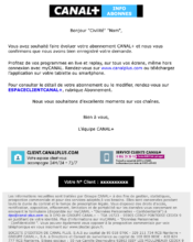 e-mailing - Service Clients - Modification tarifs abonnements - Canal + - 01/2023