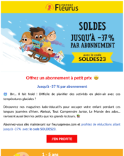 e-mailing - Marketing Acquisition - Acquisition abonnements - Fleurus Presse - 01/2023