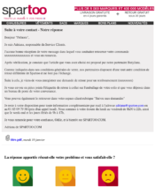 e-mailing - Service Clients - Réclamations - Spartoo - 01/2023