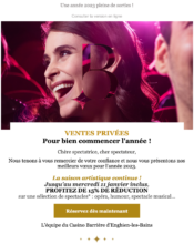 e-mailing - Voyages Sports Loisirs Musique Divers - 01/2023