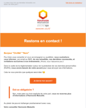 e-mailing - Banque Assurances - Harmonie Mutuelle - B2C - Marketing relationnel - Données clients / RGPD - 06/2020
