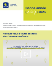 e-mailing - Marketing relationnel - Calendaire (Noël, St valentin, Vœux, …) - Macif - 01/2023