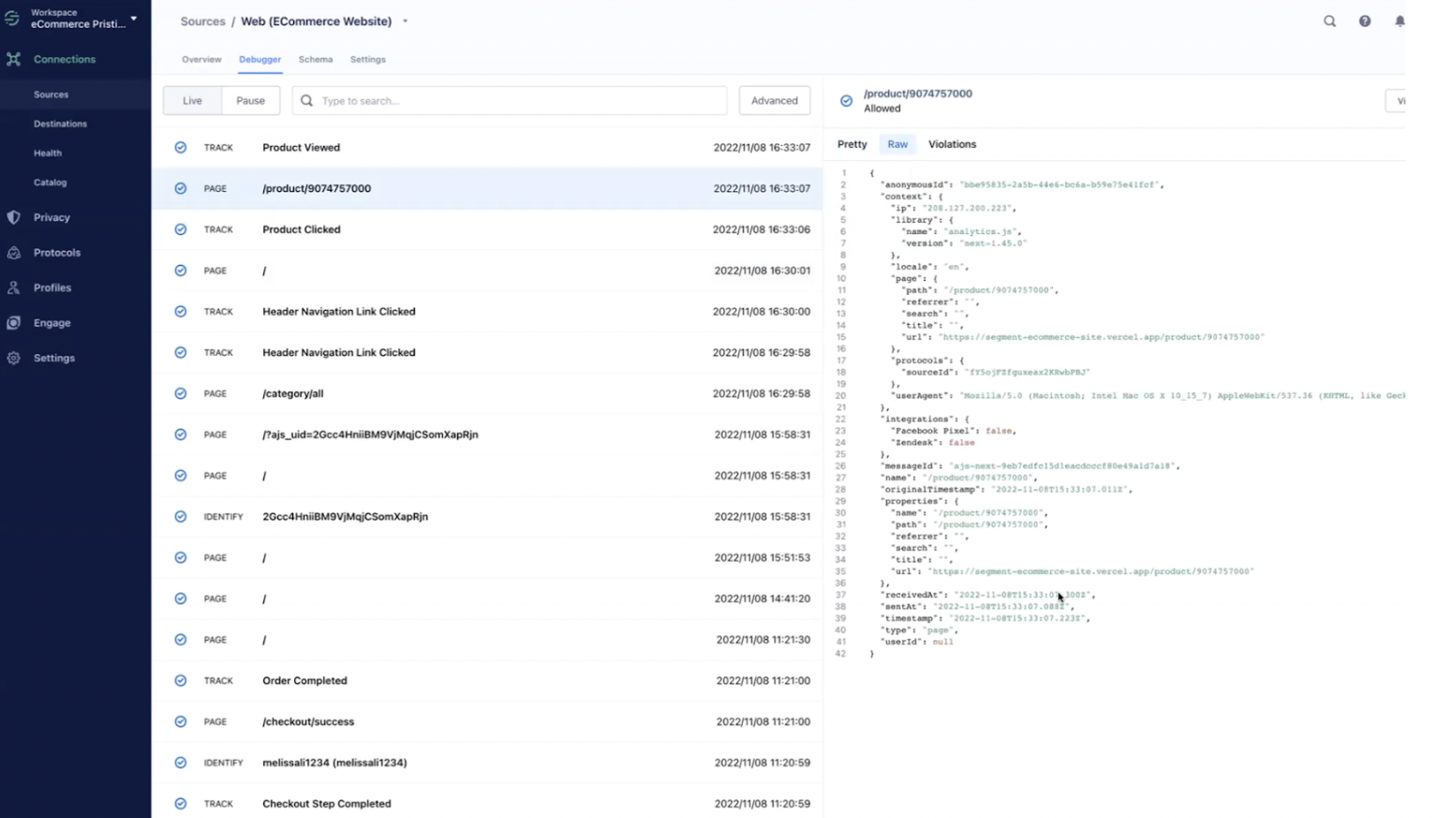 cdp twilio segment debugger