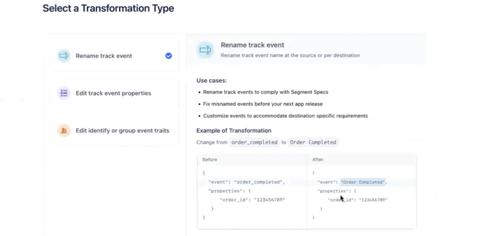 cdp twilio segment transformations parametrage