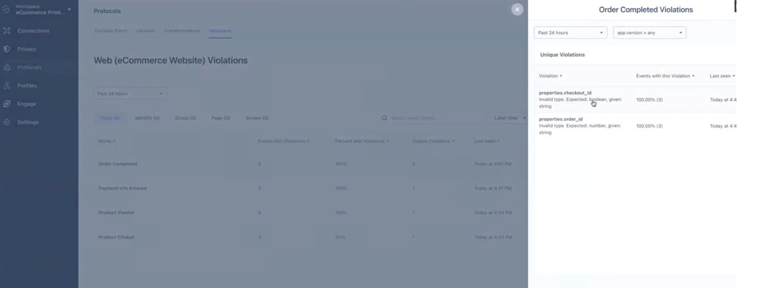 cdp twilio segment violtions details