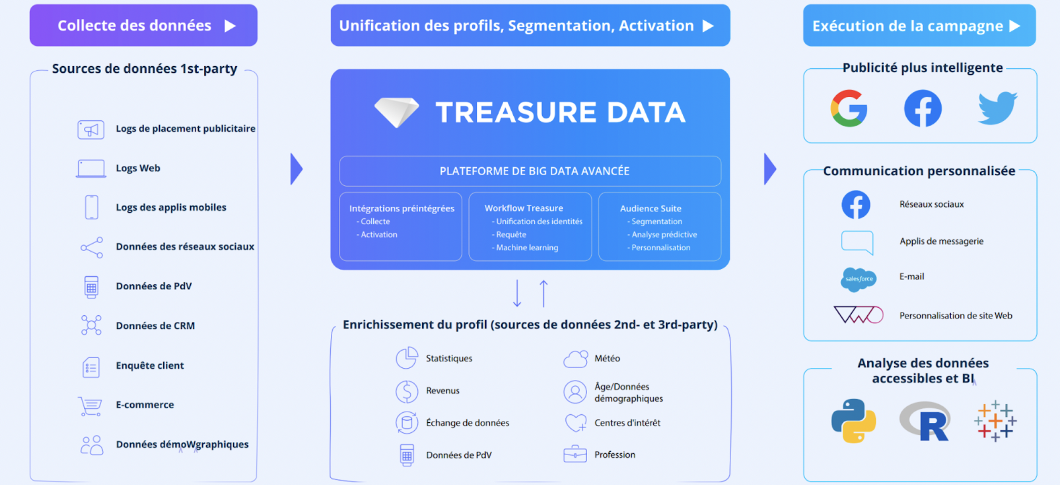 treasure data cdp schema fonctionnement