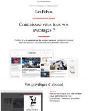 e-mailing - Marketing fidélisation - Accompagnement usage produit ou service - Les Echos - 01/2023