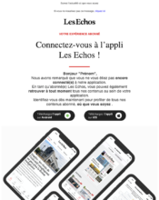 e-mailing - Marketing relationnel - Application mobile - Les Echos - 01/2023