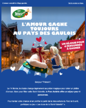e-mailing - Marketing relationnel - Calendaire (Noël, St valentin, Vœux, …) - Marketing Acquisition - Jeu promo - Parc Astérix - 02/2023