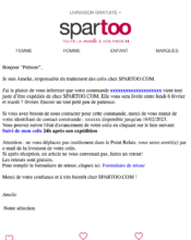 e-mailing - Transactionnels - Suivi de commande Expédition / Livraison - Spartoo - 02/2023