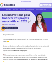 e-mailing - Marketing relationnel - Newsletter - HelloAsso - 02/2023