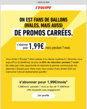 e-mailing - Marketing Acquisition - Acquisition abonnements - L'Équipe - 02/2023