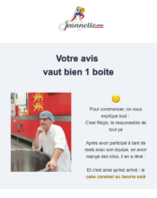 e-mailing - Enquêtes Clients - Consultation client - Biscuiterie Jeannette - 02/2023