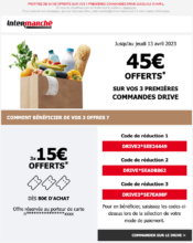 e-mailing - Marketing Acquisition - Ventes flash, soldes, demarque, promo, réduction - Intermarché - 02/2023