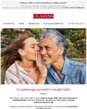 e-mailing - Marketing Acquisition - Parrainage - Clarins - 02/2023