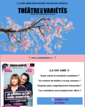 e-mailing - Marketing relationnel - Newsletter - Théatre des Variétés - 03/2023