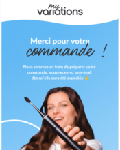 e-mailing - Transactionnels - Confirmation de commande - Myvariations.com - 03/2023