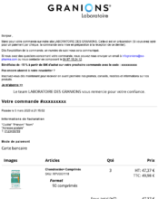 e-mailing - Transactionnels - Confirmation de commande - Granions - 03/2023