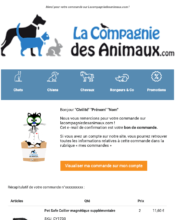 e-mailing - La Compagnie des animaux - 03/2023