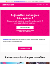 e-mailing - Services - Lastminute.com - B2C - Marketing relationnel - Anniversaire / Fête contact - 