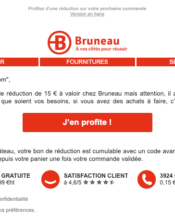 e-mailing - Photo Imprimerie Papeterie Fournitures - Bruneau - B2C - Marketing Acquisition - Derniers jours - 02/2020