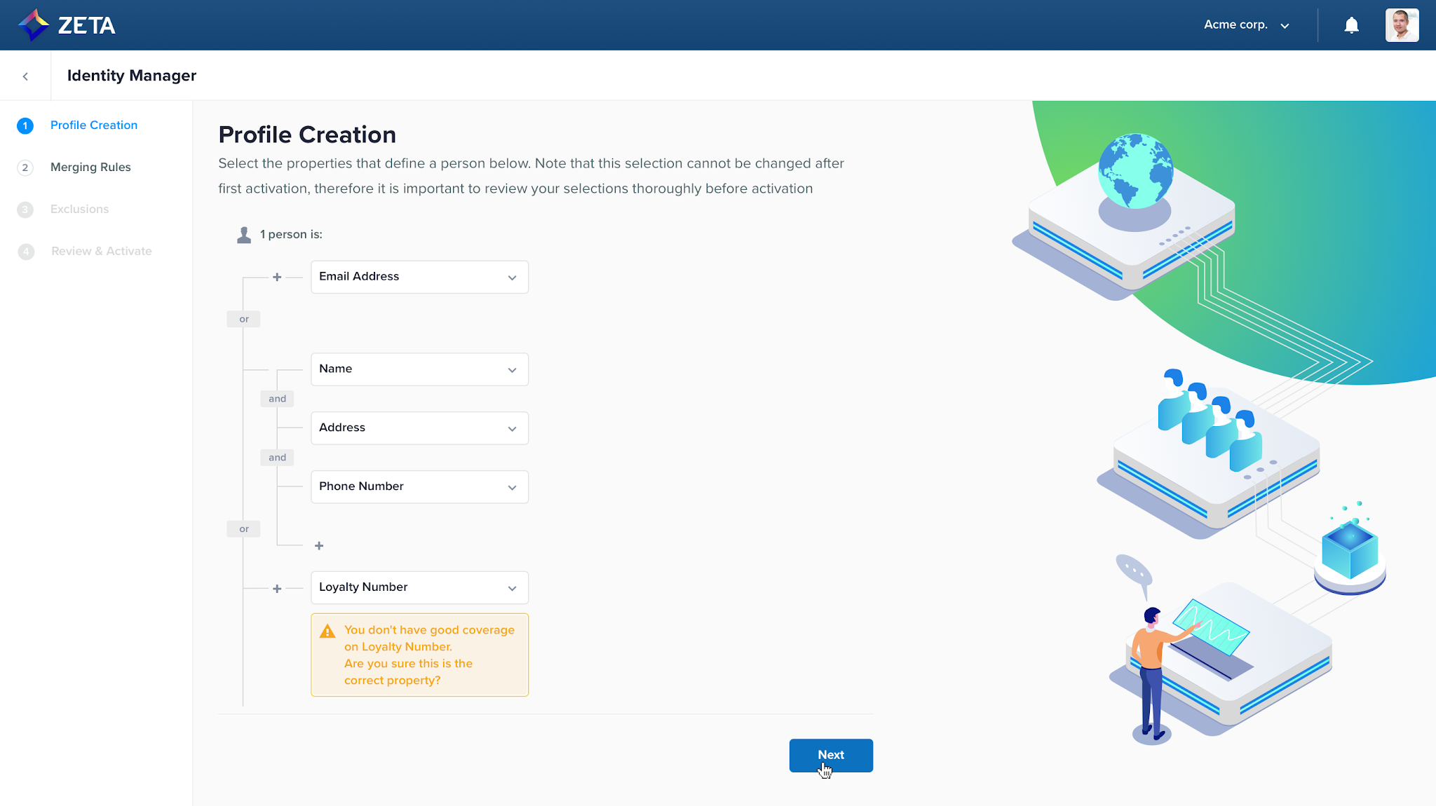 zeta marketing platform regles deduplication merging 2